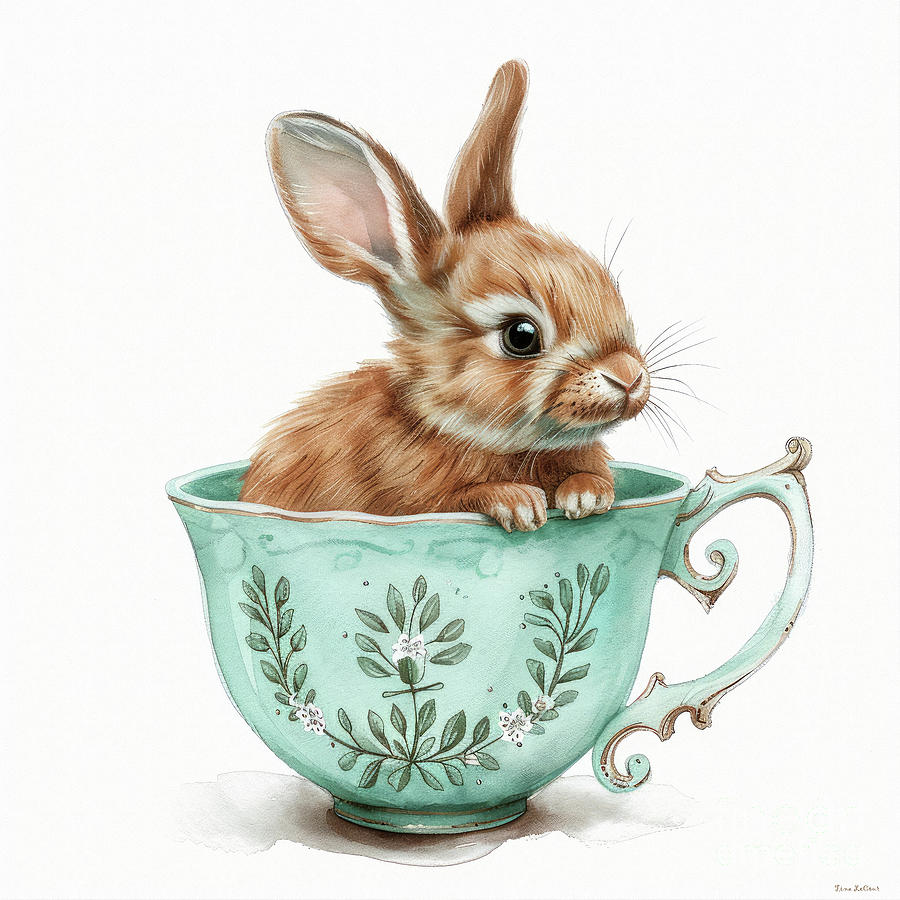 Bunny In The Teacup Painting