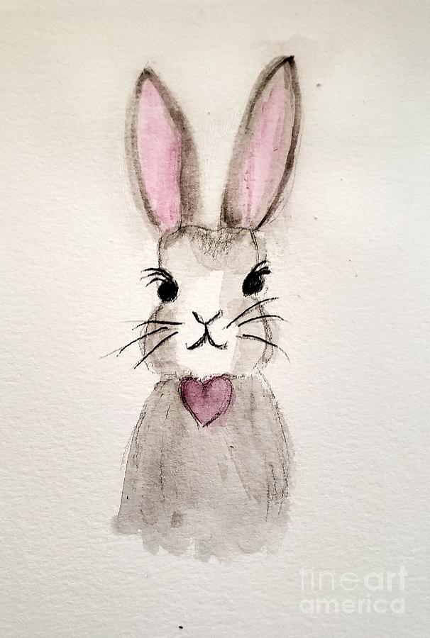 Bunny Love  Painting by Margaret Welsh Willowsilk