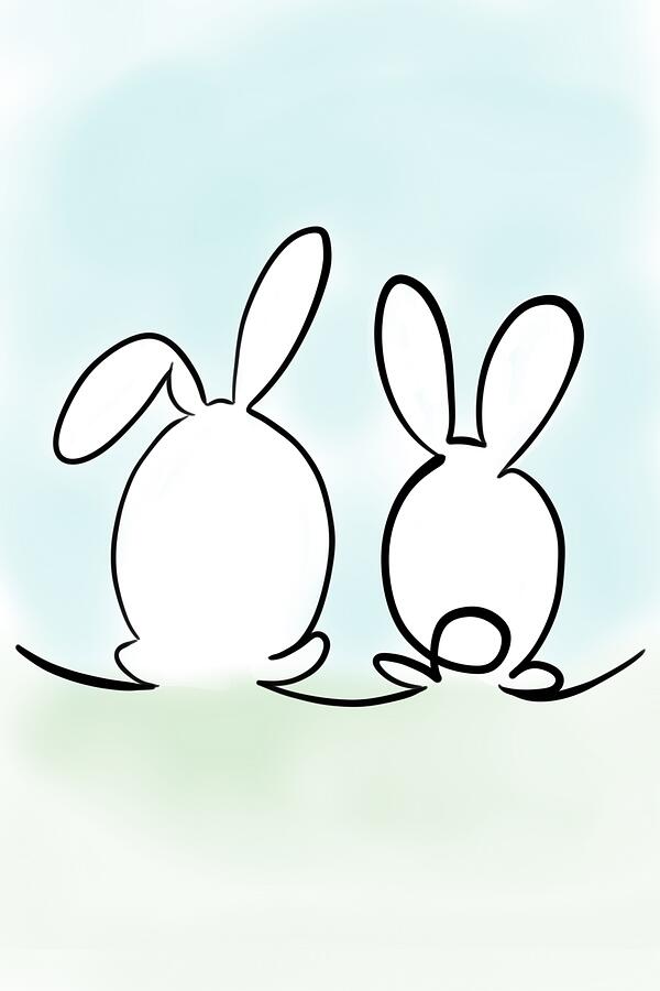 Bunny Love Digital Art by Pamela Williams