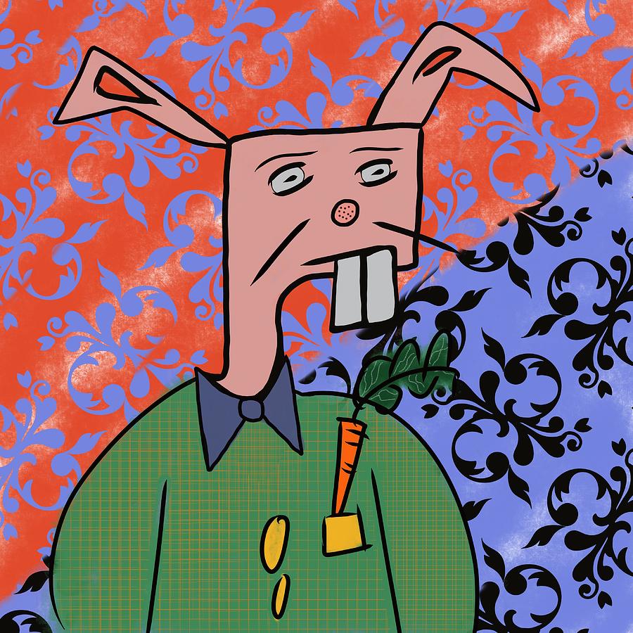 Nytimes Painting - Bunny Man by Yonko Kuchera
