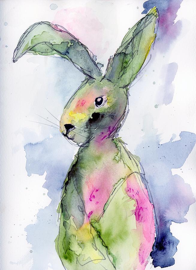 Bunny Purple Painting by Colleen Rose - Fine Art America