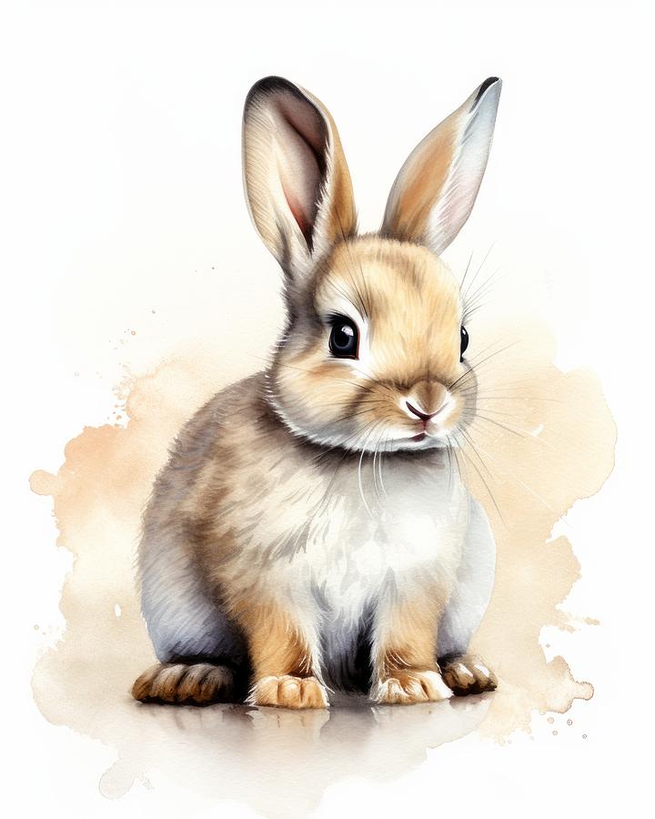 Bunny Whiskers Painting by Land of Dreams - Fine Art America