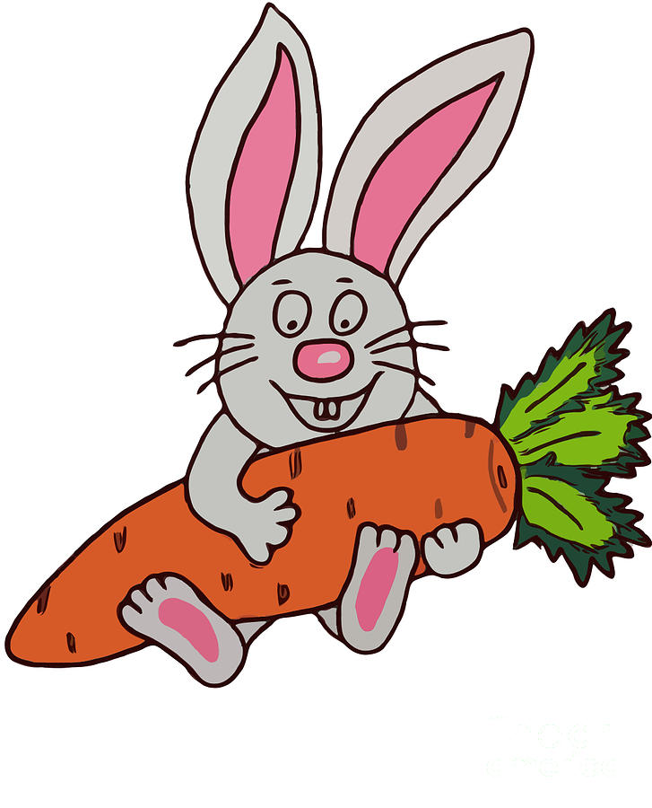 Premium Vector | Cute little bunny with carrot cartoon illustration