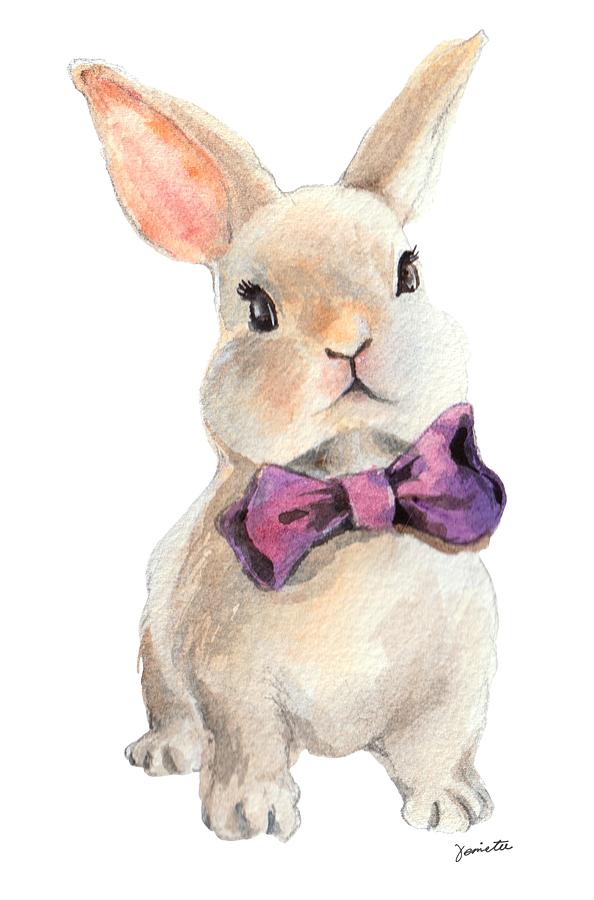 Rabbit Drawing - Poppy Bun by Venie Tee