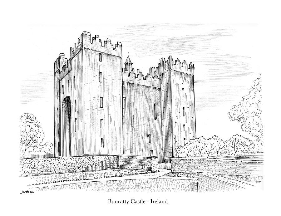 Bunratty Castle Ireland Drawing