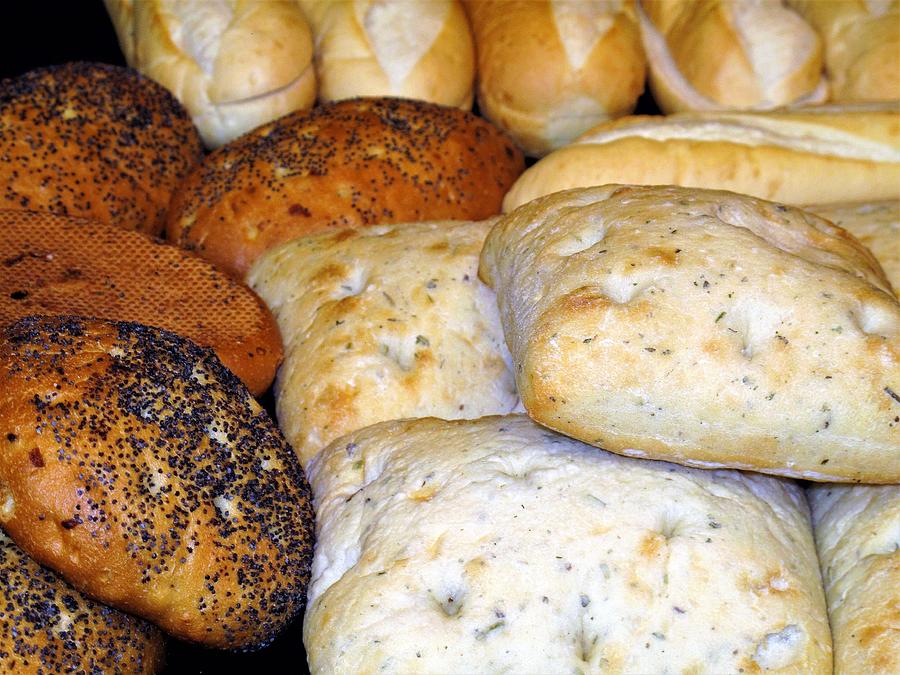 Buns and bread in bakery Photograph by Nadine Mot Mitchell