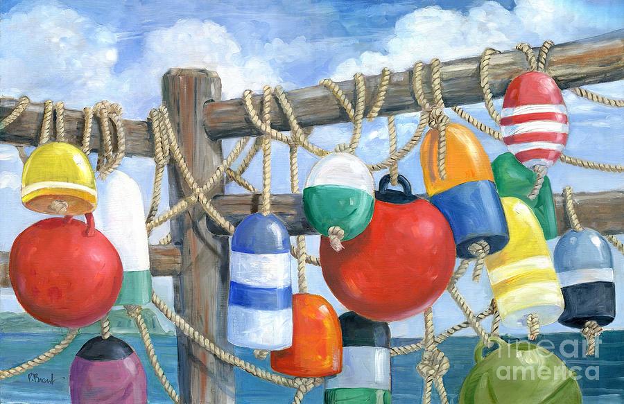 Rope Painting - Buoy Composition II - At Tillamook Head by Paul Brent