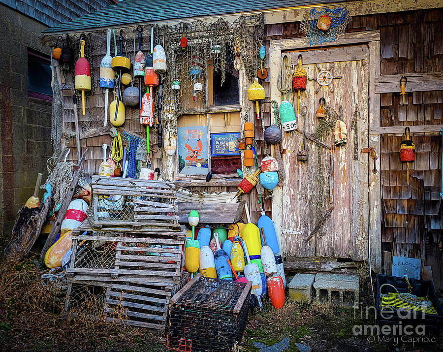 Buoys Cottage in Rockport MA Photograph by Mary Capriole