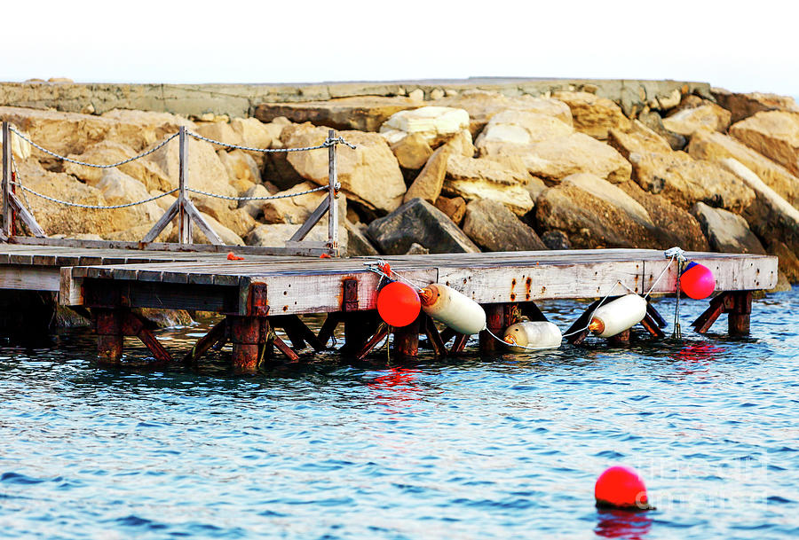 Unique Photograph - Buoys on the Dock in Cyprus by John Rizzuto