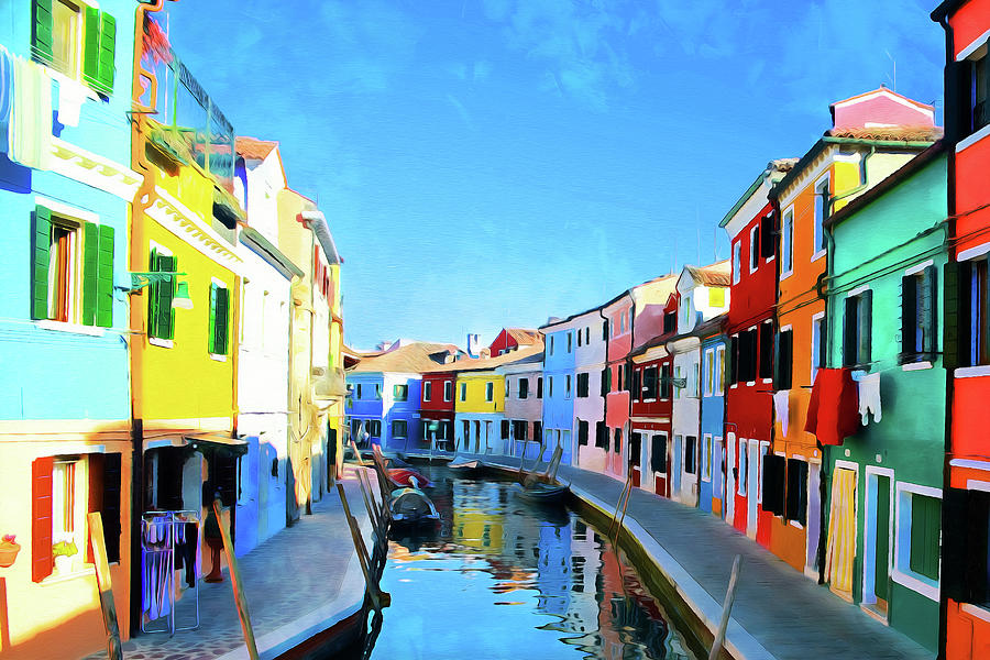 Burano, Italy - 13 Painting by AM FineArtPrints