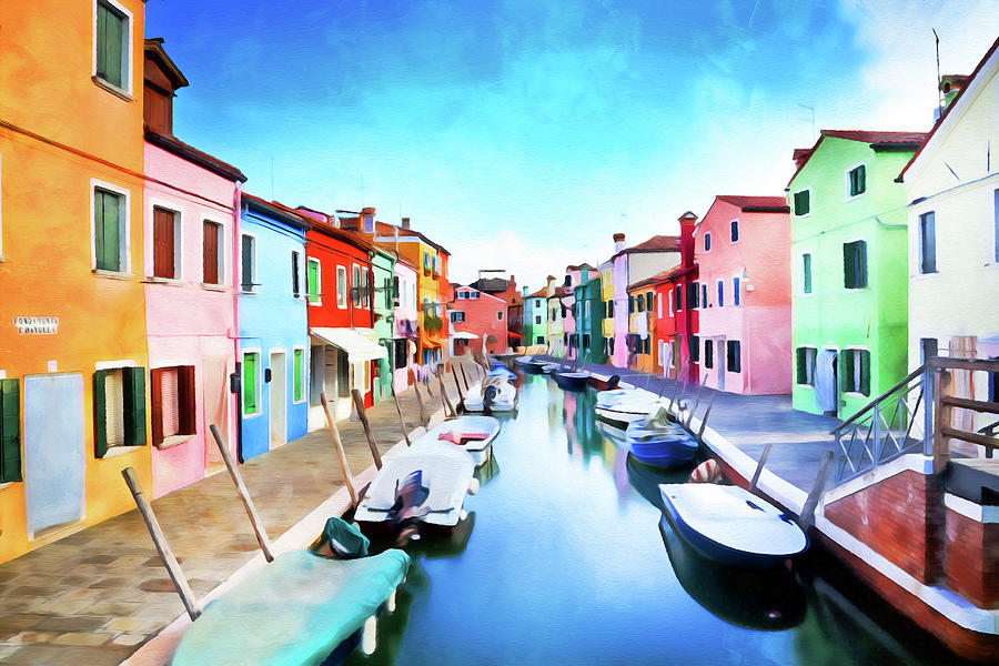 Burano, Italy - 14 Painting by AM FineArtPrints