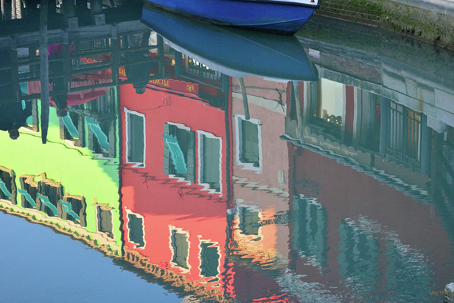 Architecture Photograph - Burano Water Colours by Kathy Yates