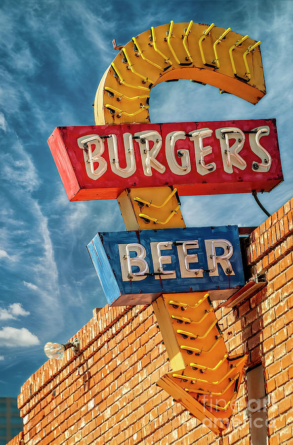 Burgers and Beer Photograph by Charles Dobbs