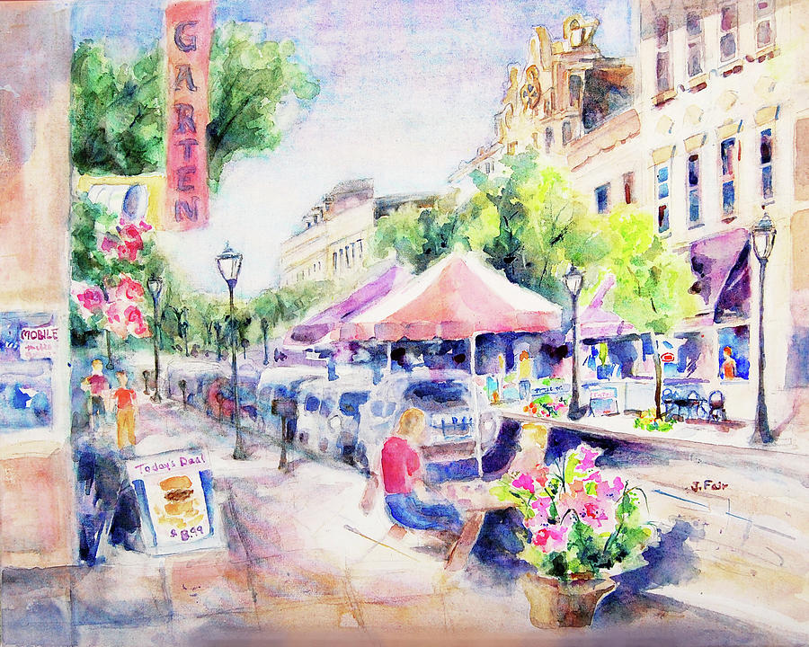 Burgers on Dauphin Street Painting by Jerry Fair
