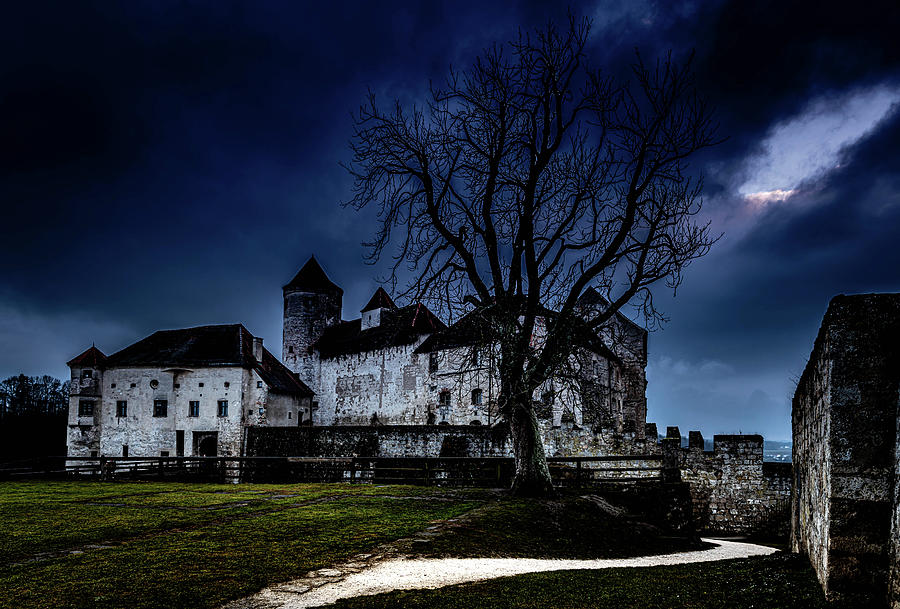 Burghausen Castle in Blue Hour Photograph by Andrew Matwijec