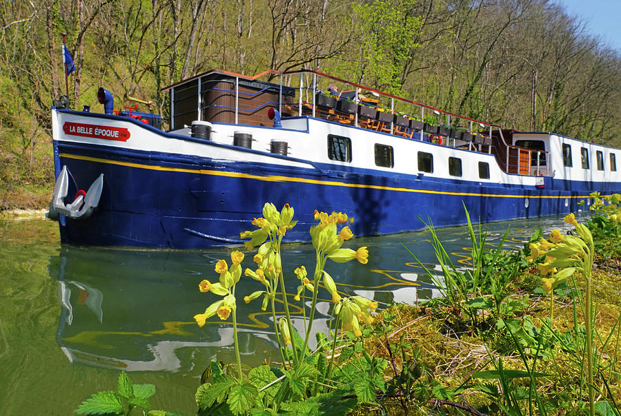 Burgundy Canal Barge 2 Photograph by Dennis Cox Photo Explorer