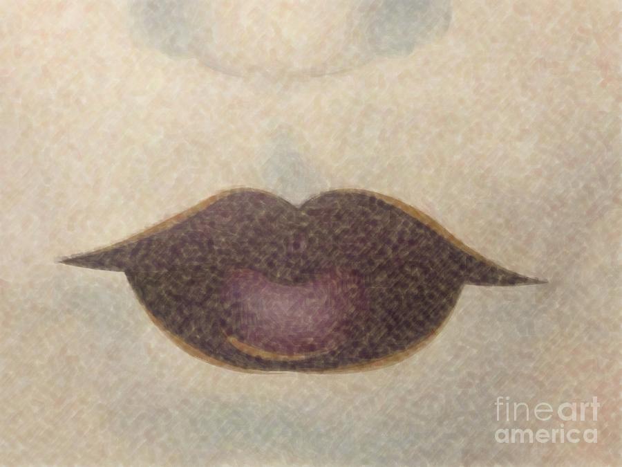 Burgundy Lips  Photograph by Barbie Corbett-Newmin