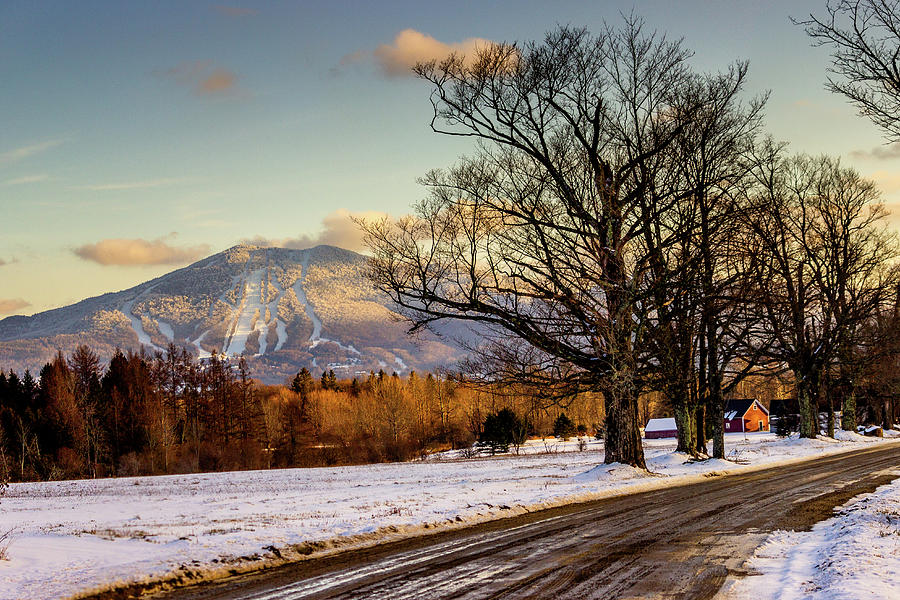 Burke Mt From Sugarhouse Road Photograph by John Rowe