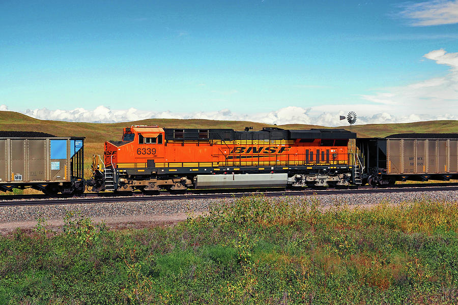 Burlington Northern Santa Fe Helper Locomotive Photograph by Bill Swartwout