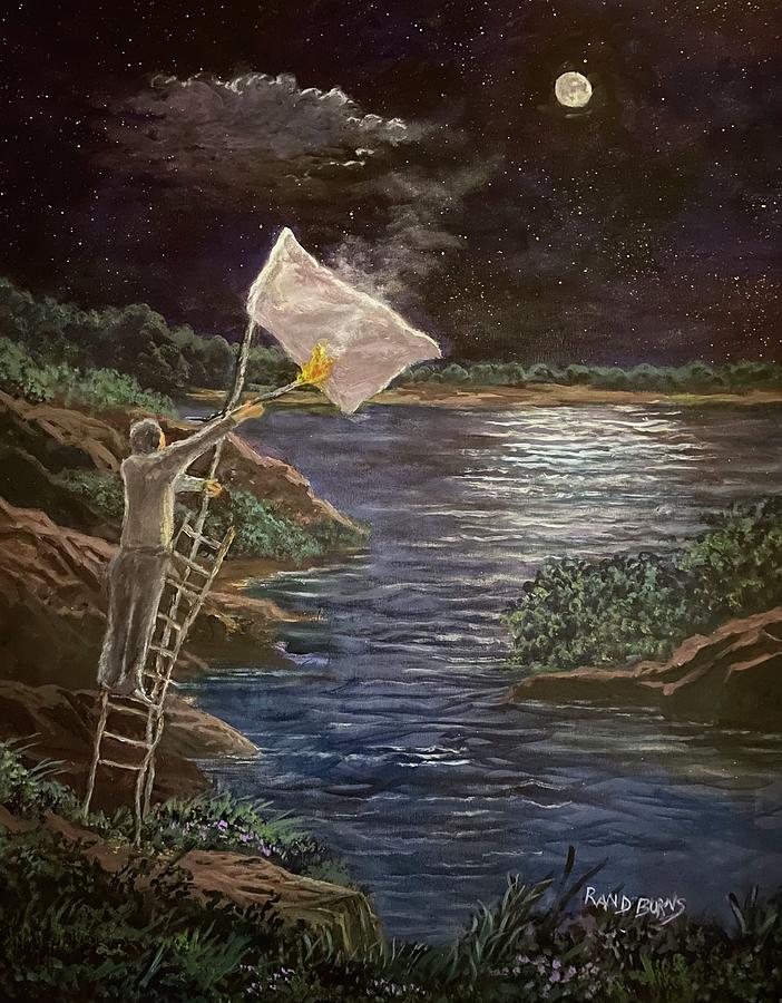 Burn The White Flag.   Painting by Rand Burns