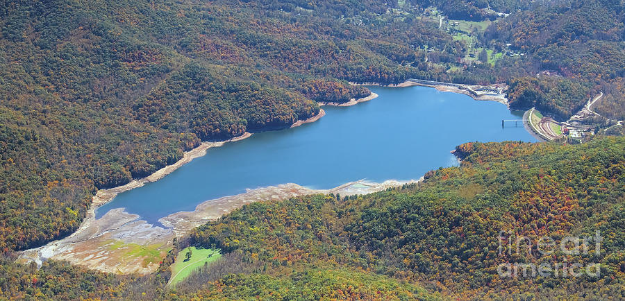 Burnett Reservoir and the Asheville Watershed in the Blue Ridge  Photograph by David Oppenheimer