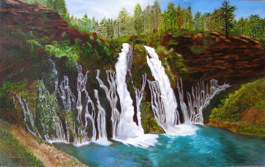 Tree Painting - Burney Falls by LaVonne Hand