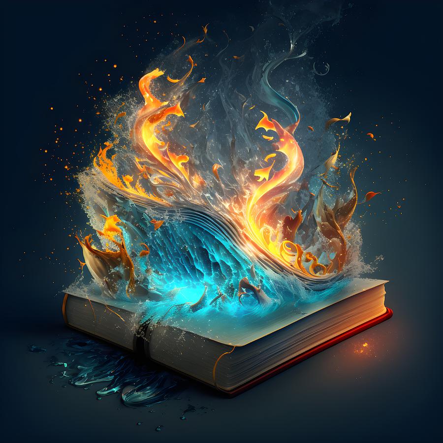 Burning Book Digital Art by Siyar Adibelli - Fine Art America