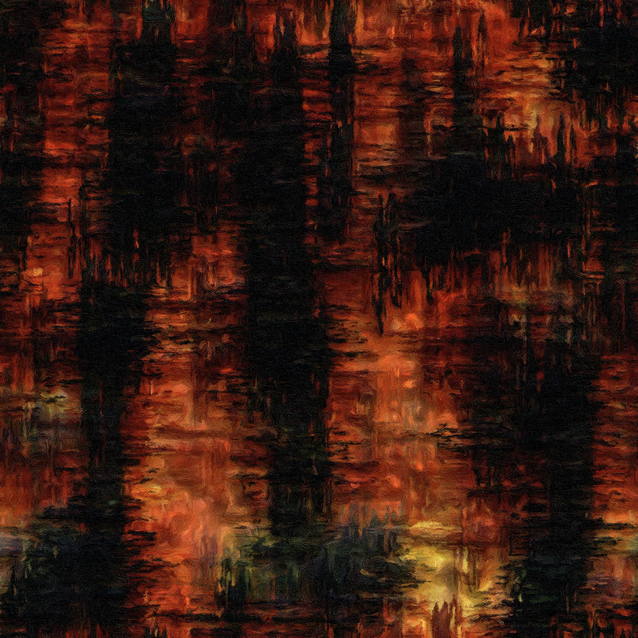 Burning Desires In Red Digital Art by Leslie Montgomery