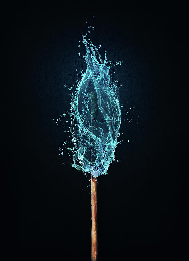 Burning In A Water Flame Digital Art