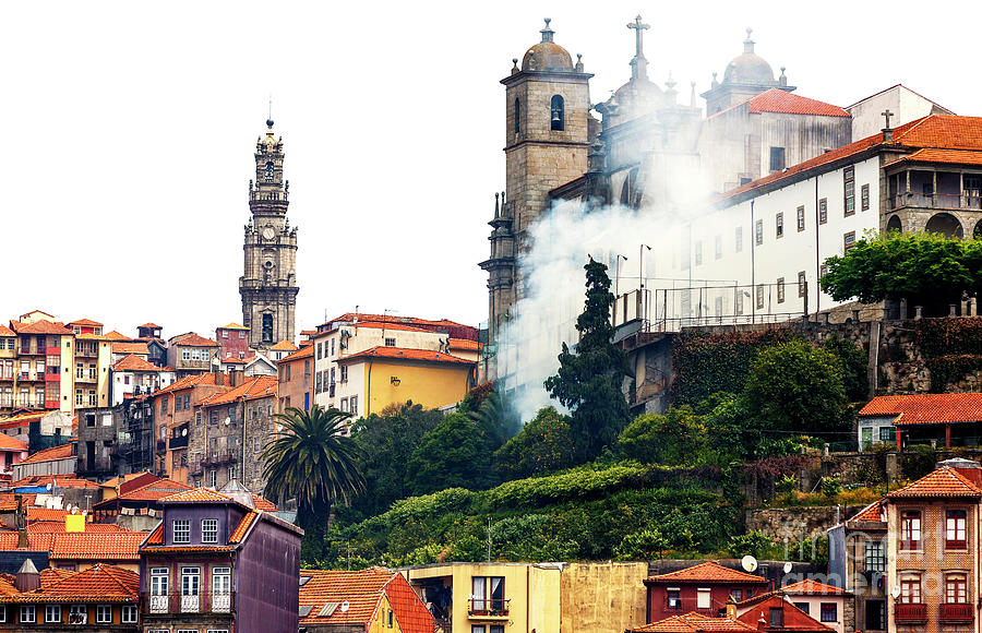 Burning in Porto Portugal Photograph by John Rizzuto