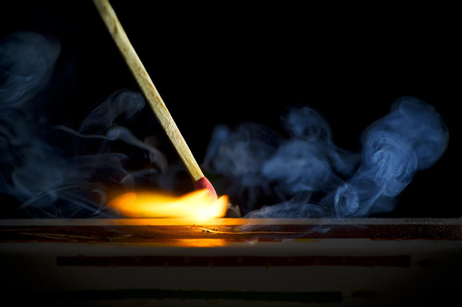 Burning Match Photograph by Natalie-claude
