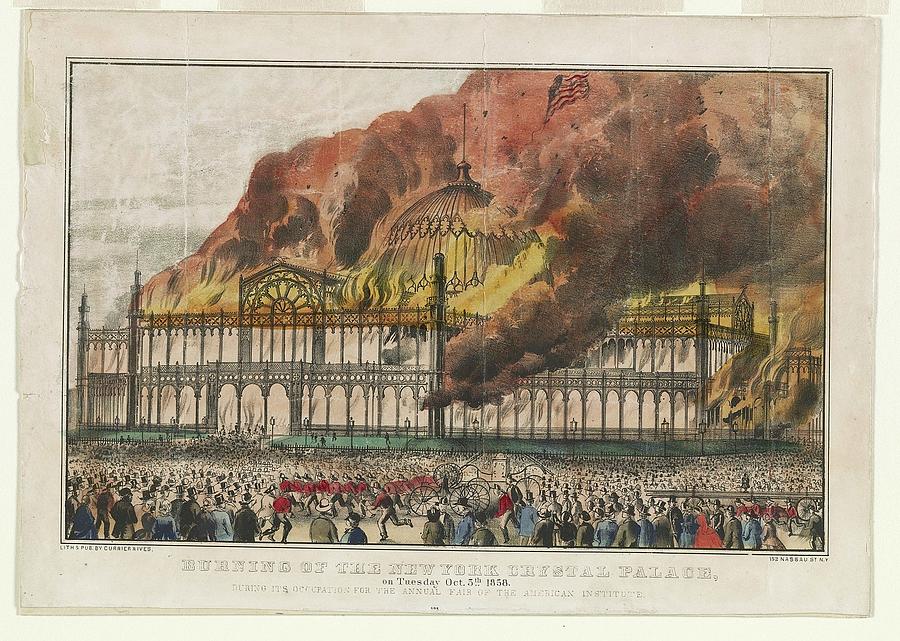 Burning of the New York Crystal Palace- on Tuesday Oct. 5th 1858 Photograph by Paul Fearn