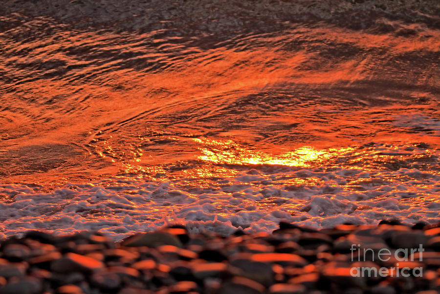 Burning sea Photograph by Stephen Melia