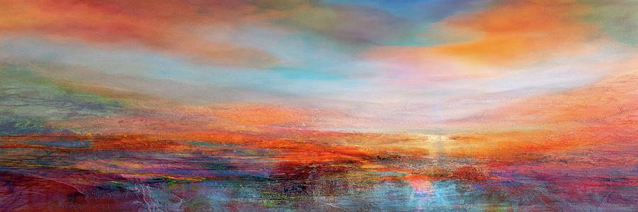 Burning Skies - The Colors Of August Painting by Annette Schmucker