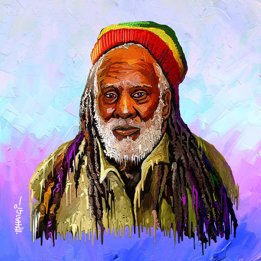 Bob Marley Painting - Burning Spear by Anthony Mwangi