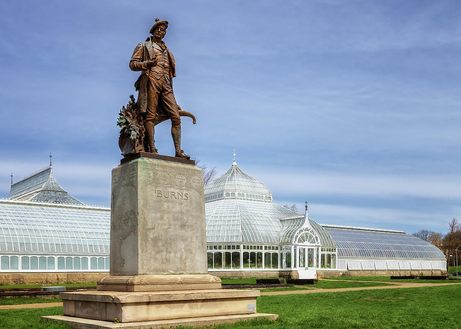 Burns Statue - Phipps Conservatory and Botanical Gardens Photograph by Susan Rissi Tregoning