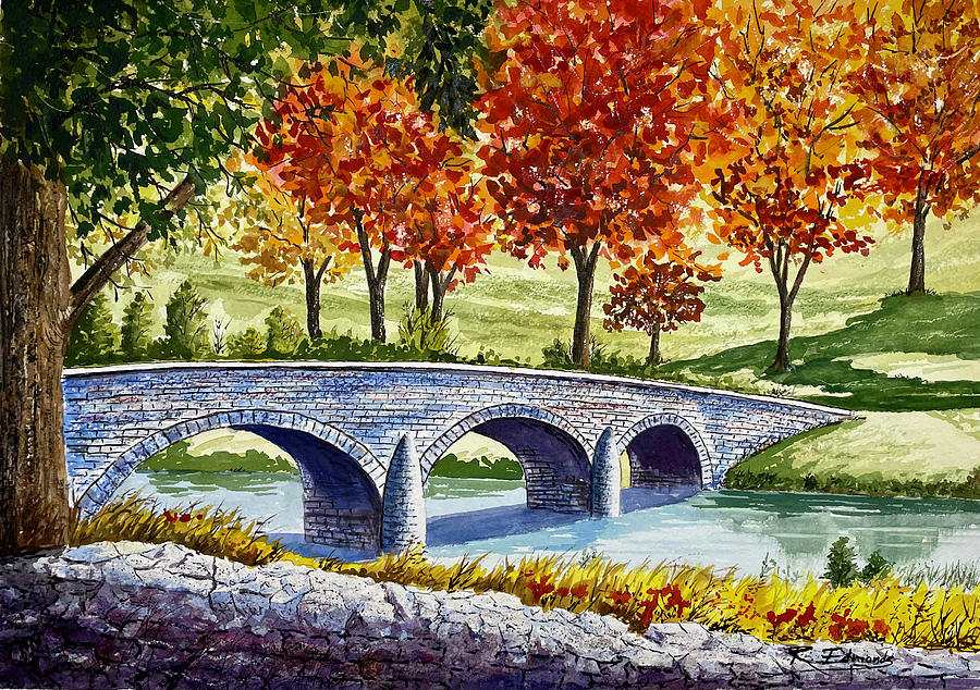 Burnside Bridge, Battle Of Antietam Painting