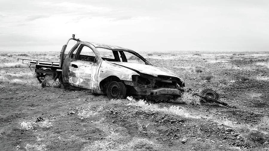 Burnt Out - Outback Australia BW Photograph by Lexa Harpell