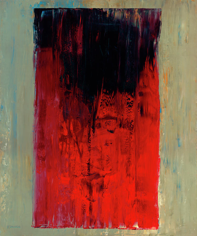 Abstract Painting - Burnt Red by Ross Edwards