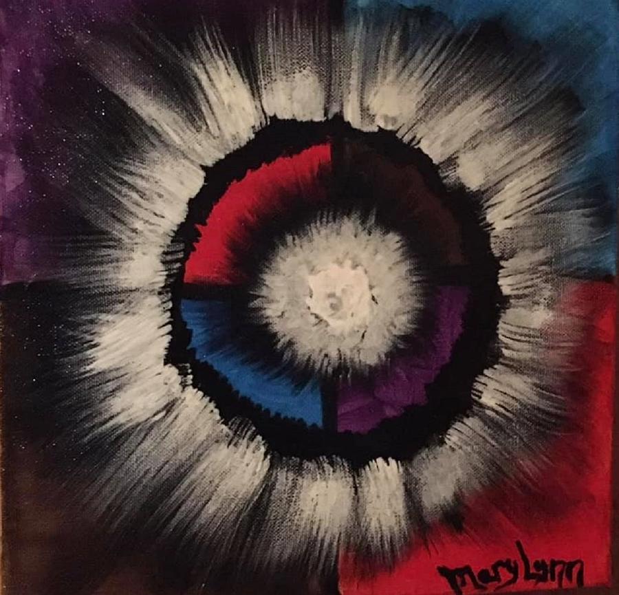 Inverted Colors Painting - Burst by Mary Lynn Plaisance