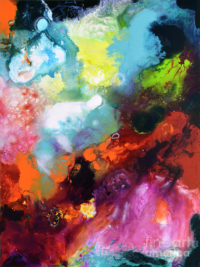 Burst of Light three of three Painting by Sally Trace