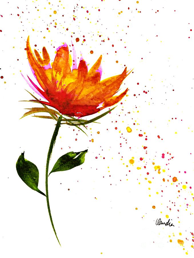 Bursting Flower Painting by Claudia Zahnd-Prezioso
