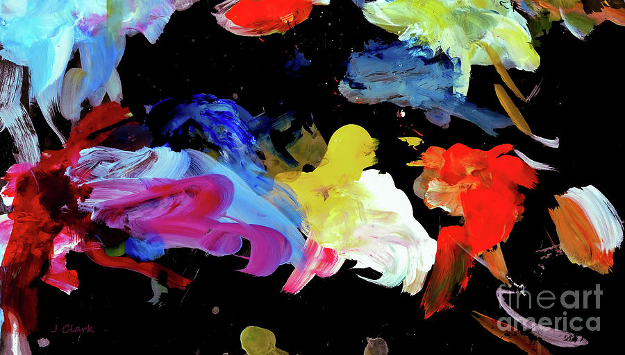 Abstract Painting - Bursting by John Clark