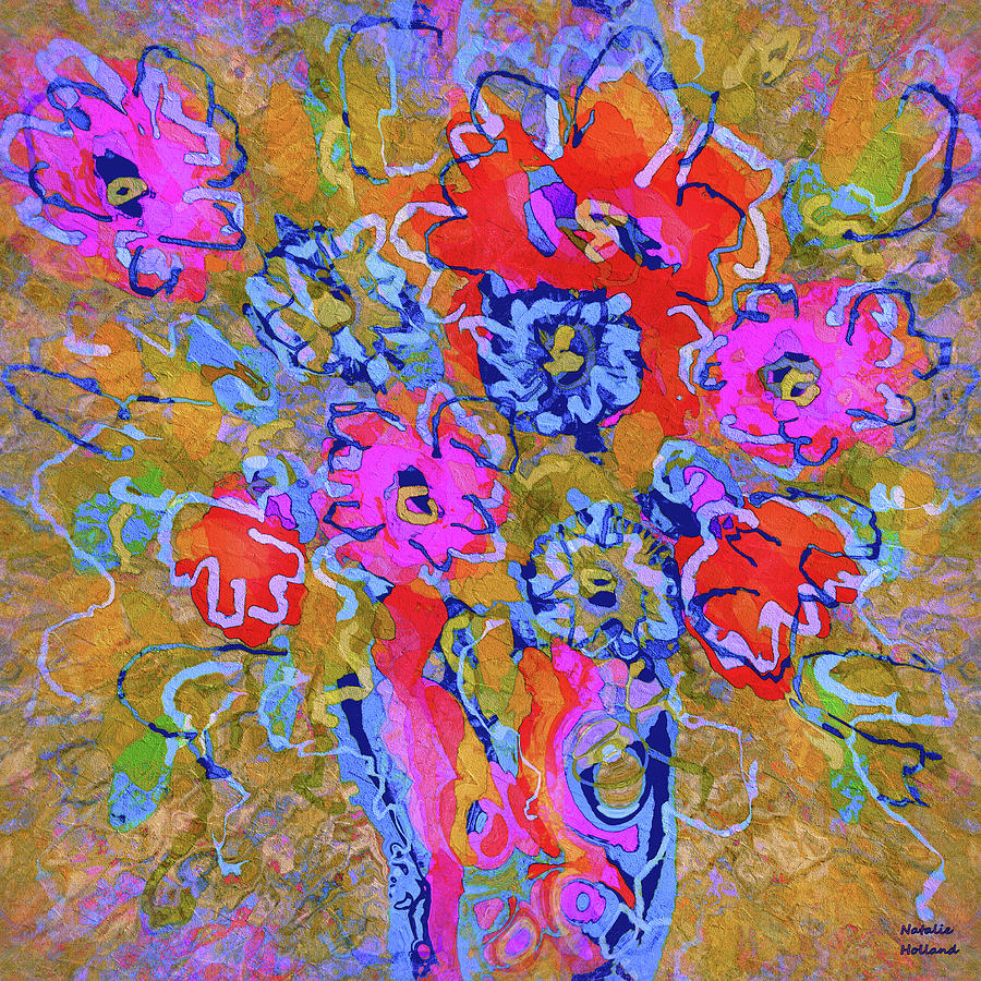 Bursting Spring Bouquet Painting by Natalie Holland