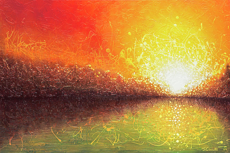 Bursting Sun Painting by Jaison Cianelli