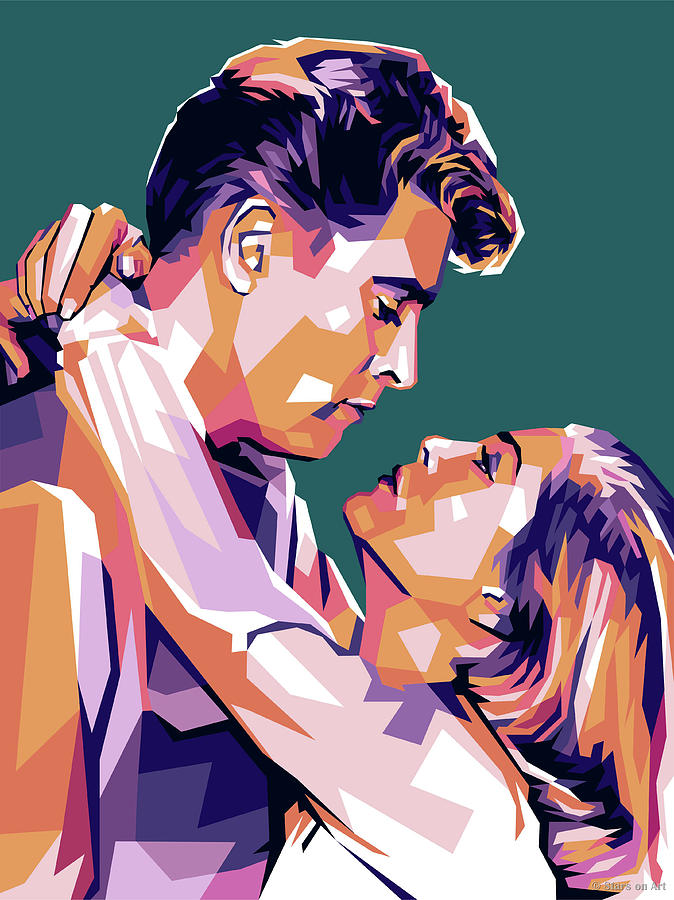 Burt Lancaster and Lizabeth Scott Mixed Media by Movie World Posters