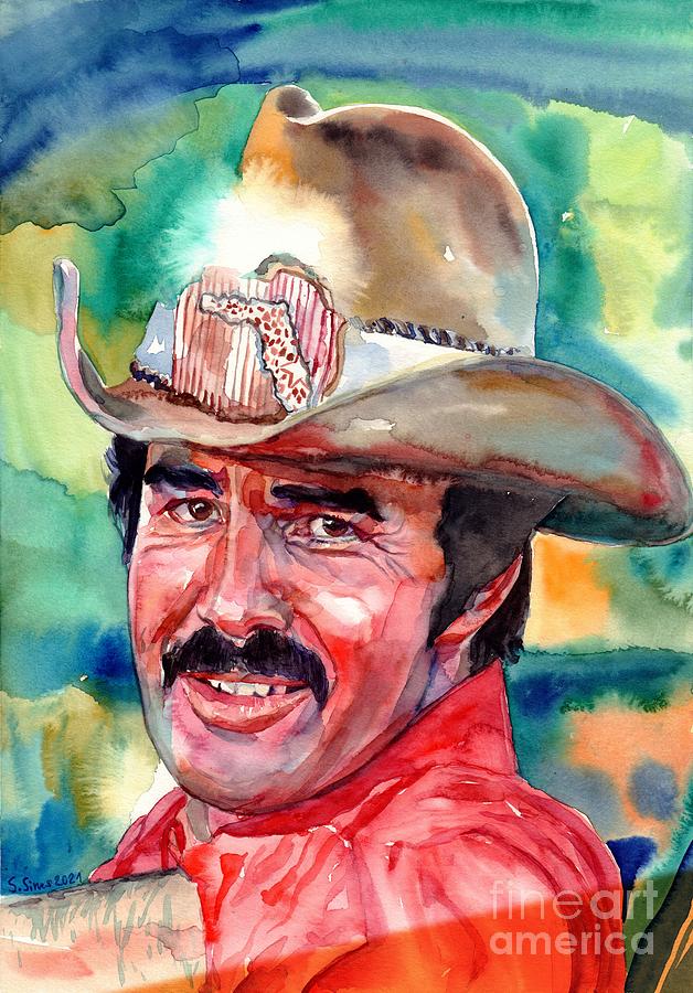 Speed Movie Painting - Burt Reynolds Portrait by Suzann Sines