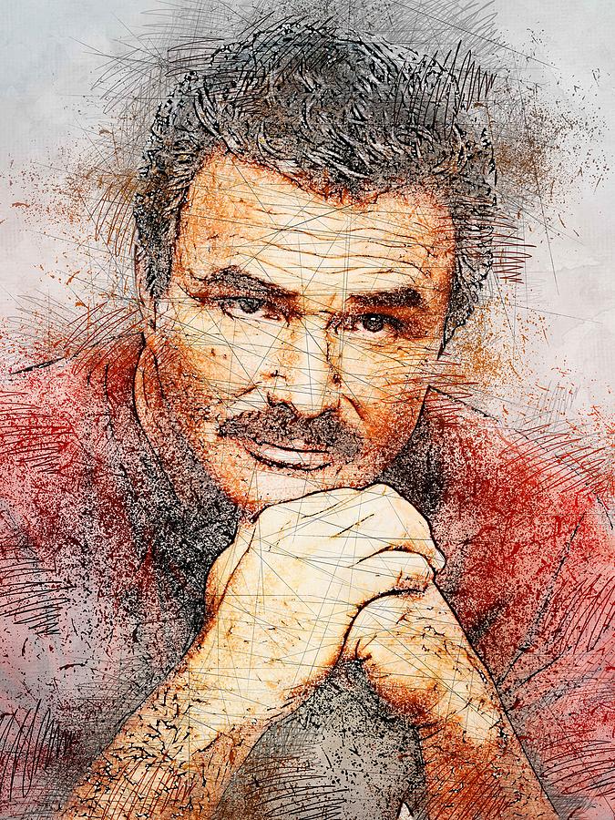 Burt Reynolds Digital Art by Streich Roslyn | Fine Art America