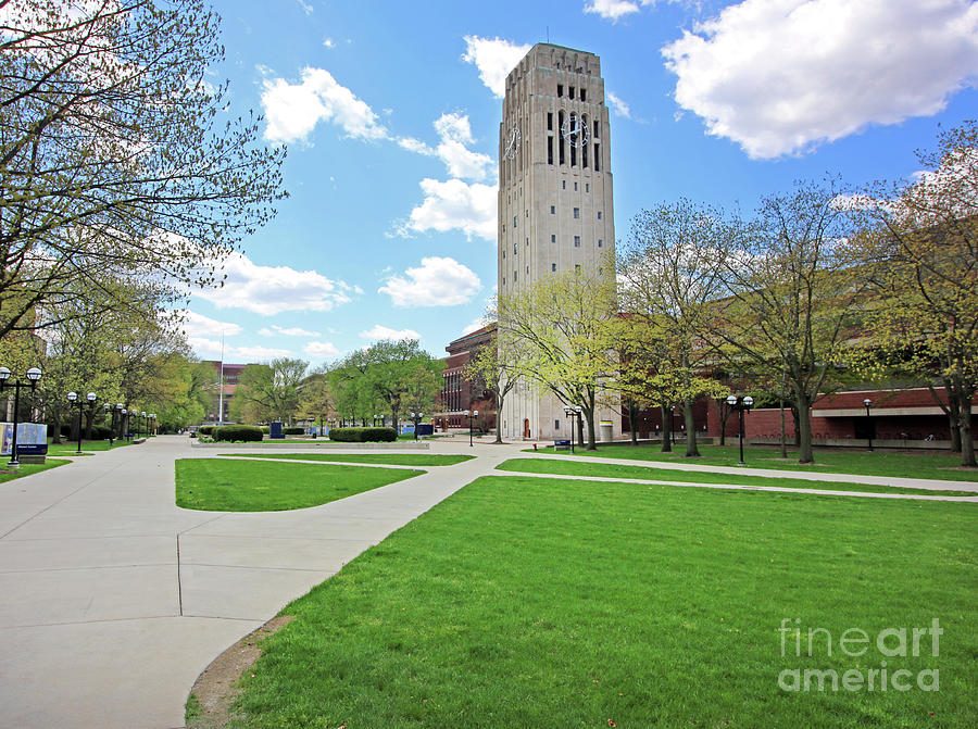 Burton Memorial Tower and Ingalls Mall University of Michigan 6175 Photograph by Jack Schultz