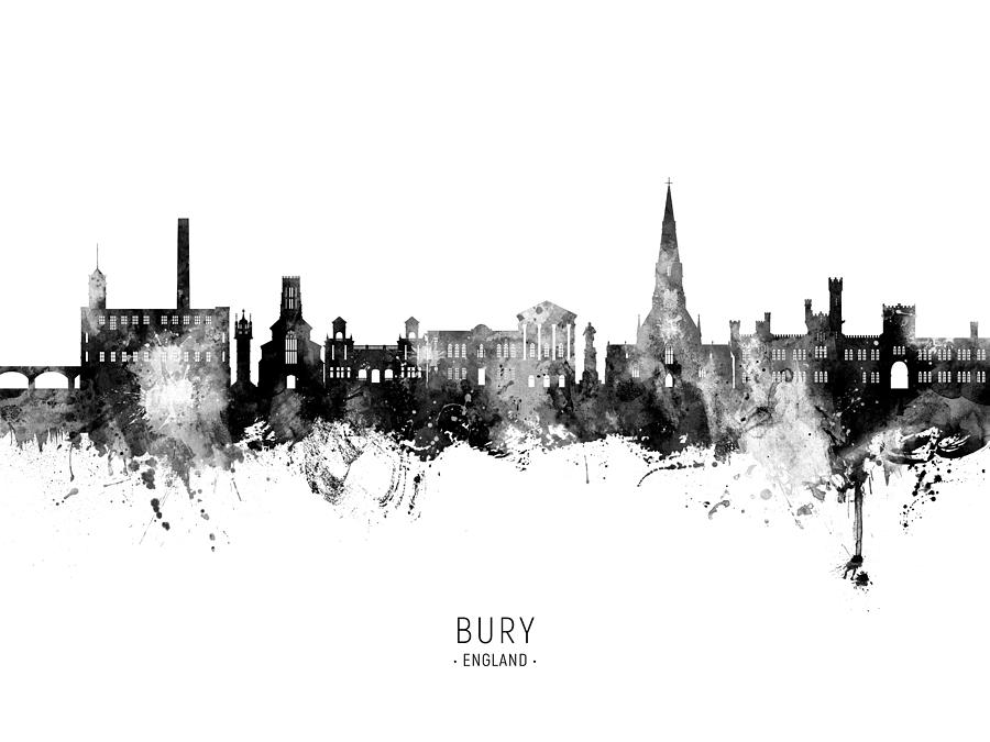 Bury England Skyline #34 Digital Art by Michael Tompsett